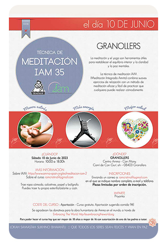 CURSO MEDITACIÓN IAM35 EN GRANOLLERS