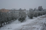 Nieve en el Centro Amma en Piera