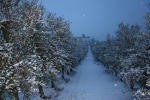 Nieve en el Centro Amma en Piera