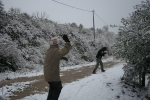 Nieve en el Centro Amma en Piera