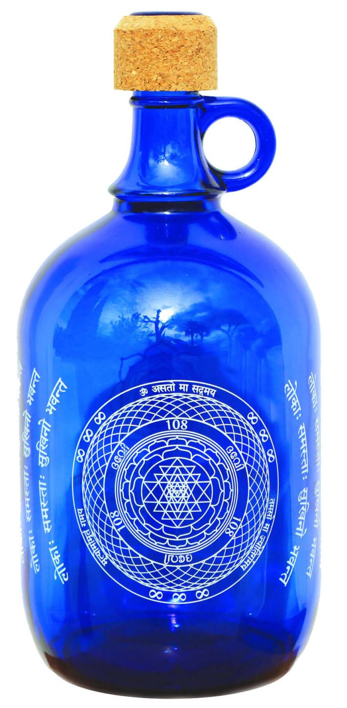 Atar tijeras Amigo por correspondencia PRODUCTOS VARIOS : Botella azul de agua Sri Yantra