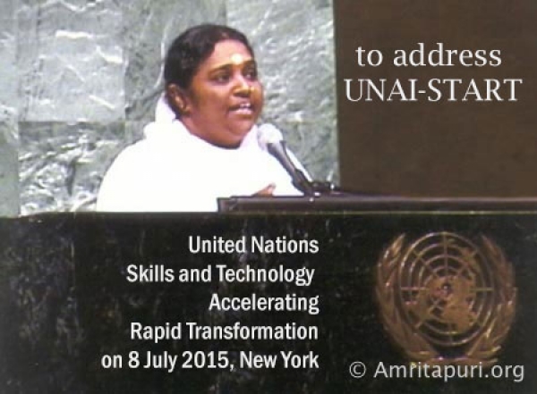 Próximo discurso de Mata Amritanandamayi ante la Conferencia de Naciones Unidas