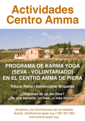 Programa de Karma Yoga en el Centro Amma de Piera