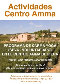 Programa de Karma Yoga en el Centro Amma de Piera